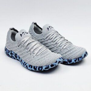 APL Techloom Wave Leopard Blue Silver Running Shoes NEW - 8